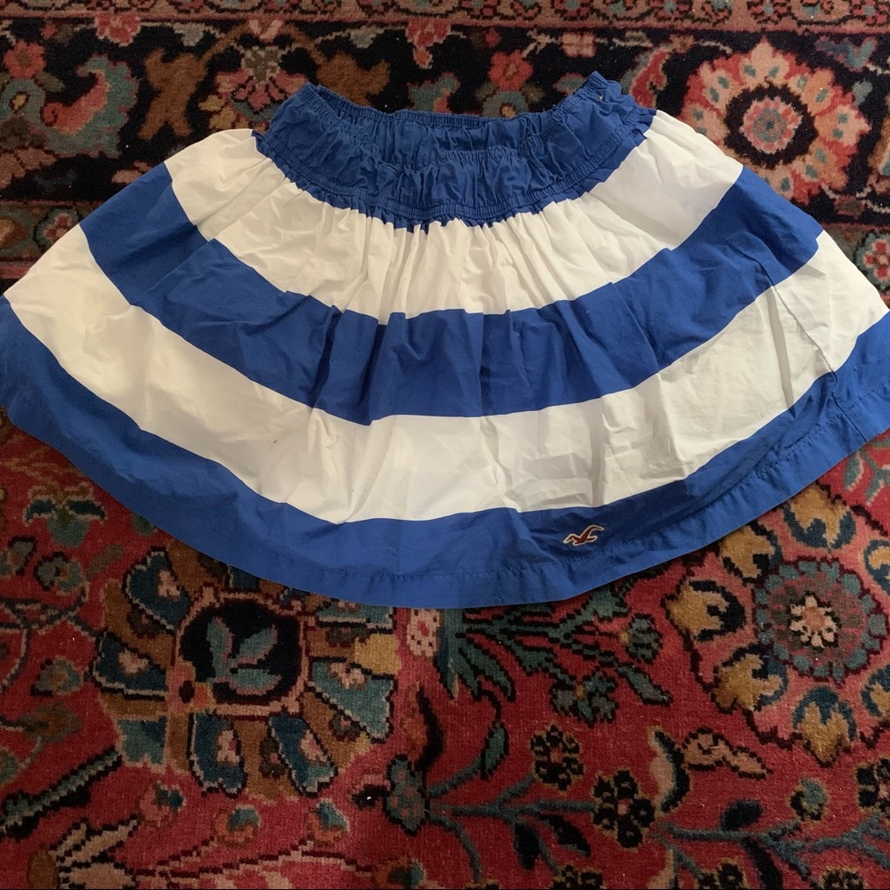 Vintage Hollister Blue and white striped XS Skirt